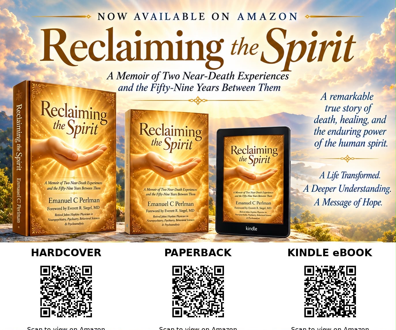 Reclaiming the Spirit now available on Amazon in hardcover, paperback, and Kindle eBook